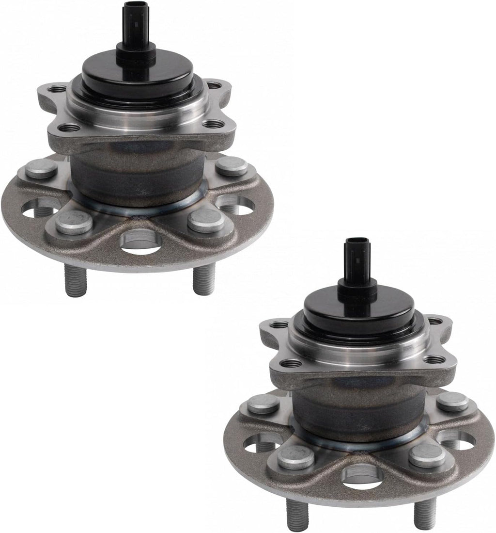 TRQ Rear Wheel Bearing and Hub Assembly Set 2 Piece Compatible with 2018 Toyota C-HR excluding Japan Built Models 2019 C-HR excluding Japan Built Models