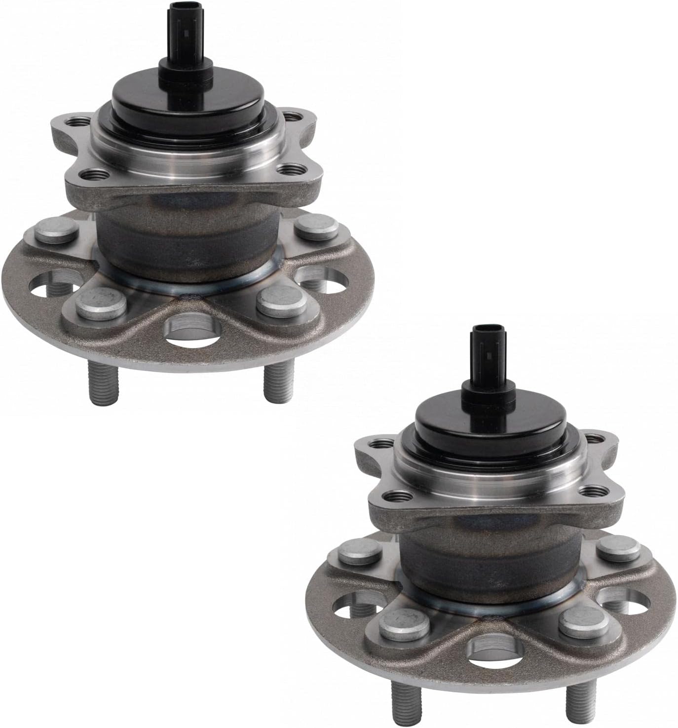 TRQ Rear Wheel Bearing and Hub Assembly Set 2 Piece Compatible with 2018 Toyota C-HR excluding Japan Built Models 2019 C-HR excluding Japan Built Models