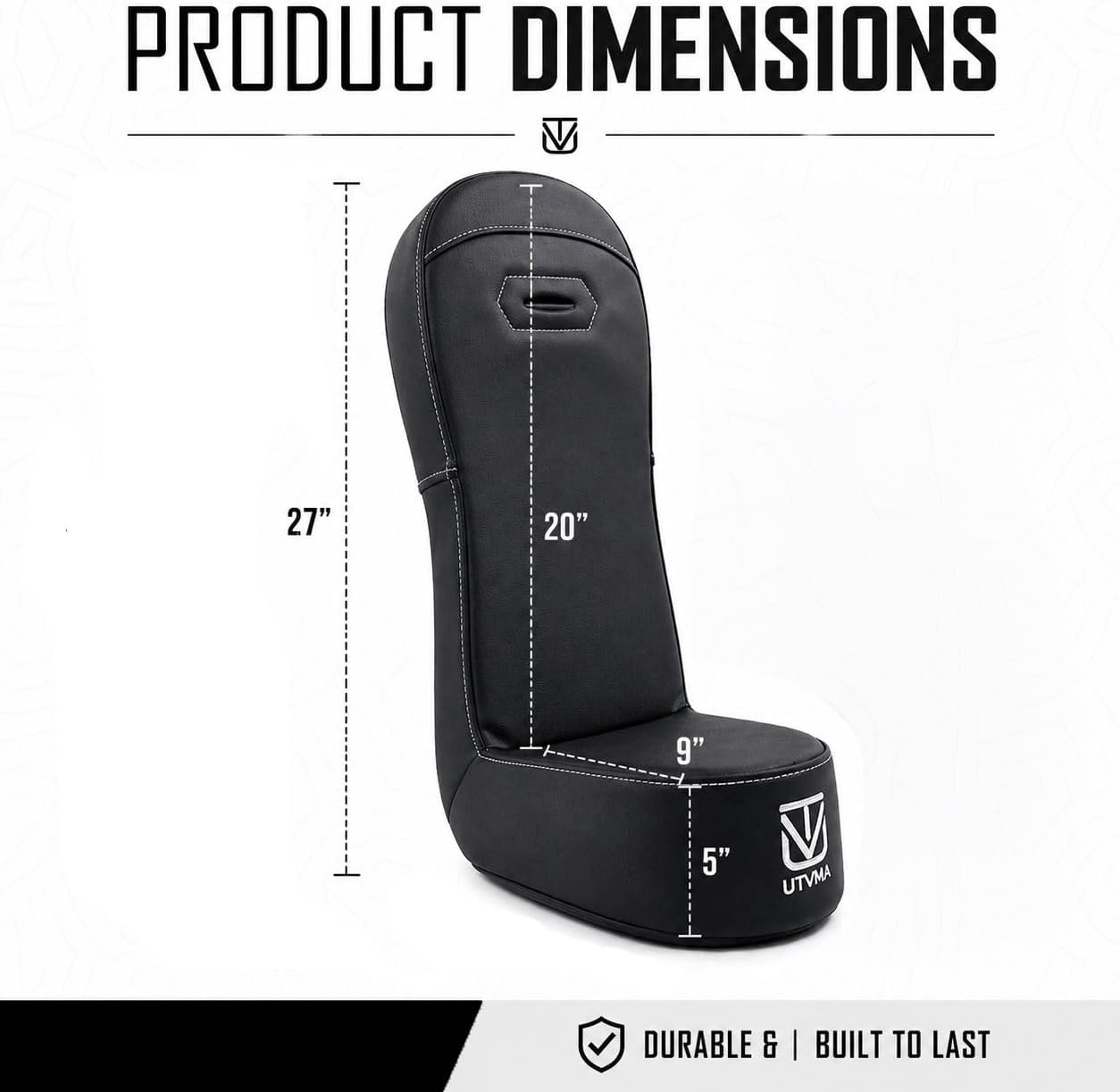 UTVMA Rear Bump Seat Compatible with Kawasaki Teryx 4 (2012-2025) | Center UTV Seat | Includes 4-Point Harness & Mount | Add Extra Rider Safely