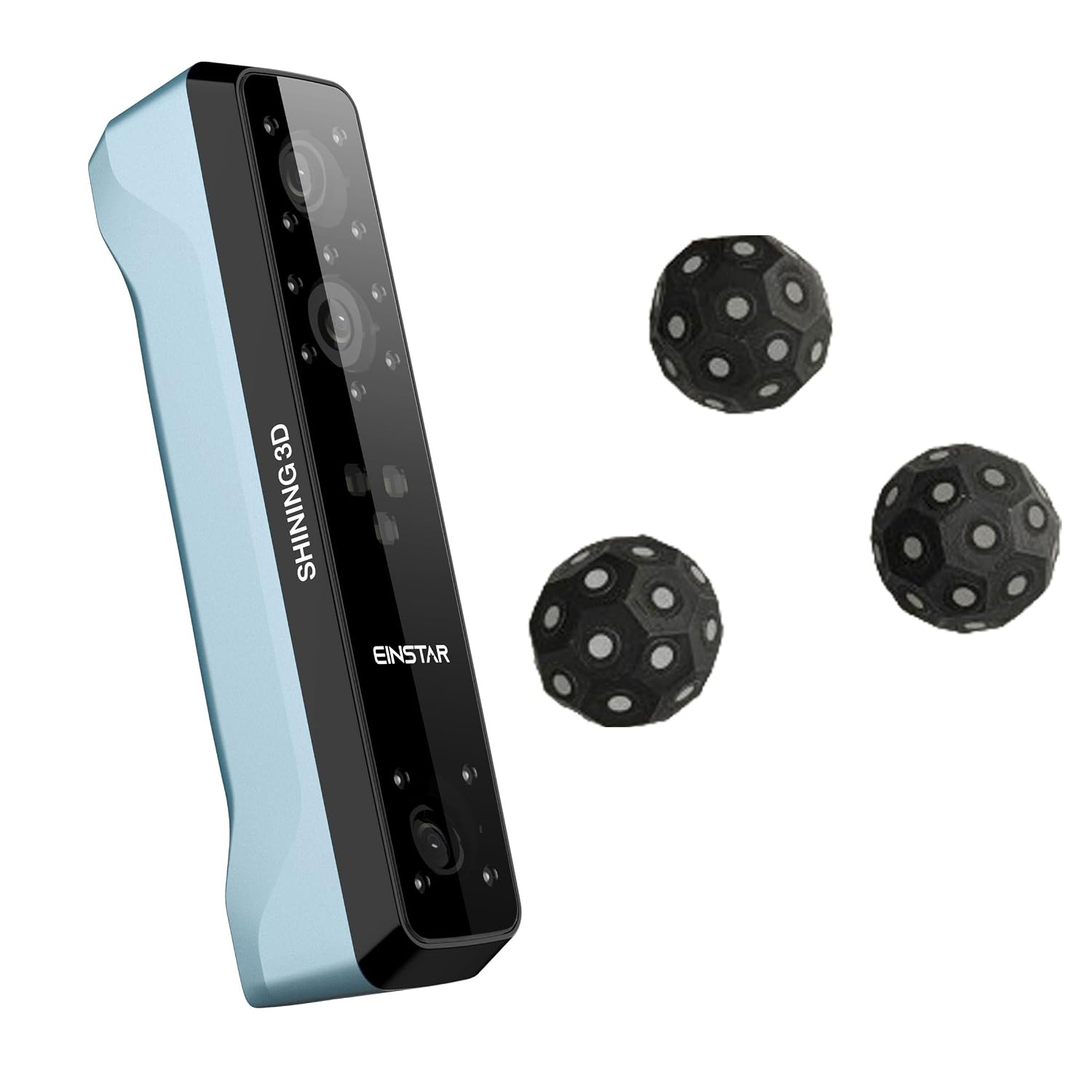 EinStar Portable Handheld 3D Scanner- Equipped with 3 Infrared VCSEL Projectors, 2 Stereo Depth Cameras & 1 RGB Camera, Art Scanner, 3D Scanners with Scanning Speed up to 14 FPS, Point Gap Up to 3mm