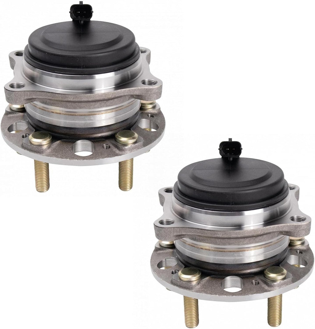 TRQ Front Left and Right Wheel Bearing and Hub Assembly Set 2 Piece Compatible with 2015-2016 Hyundai Genesis Rear Wheel Drive 2017 Genesis G80 Rear Wheel Drive