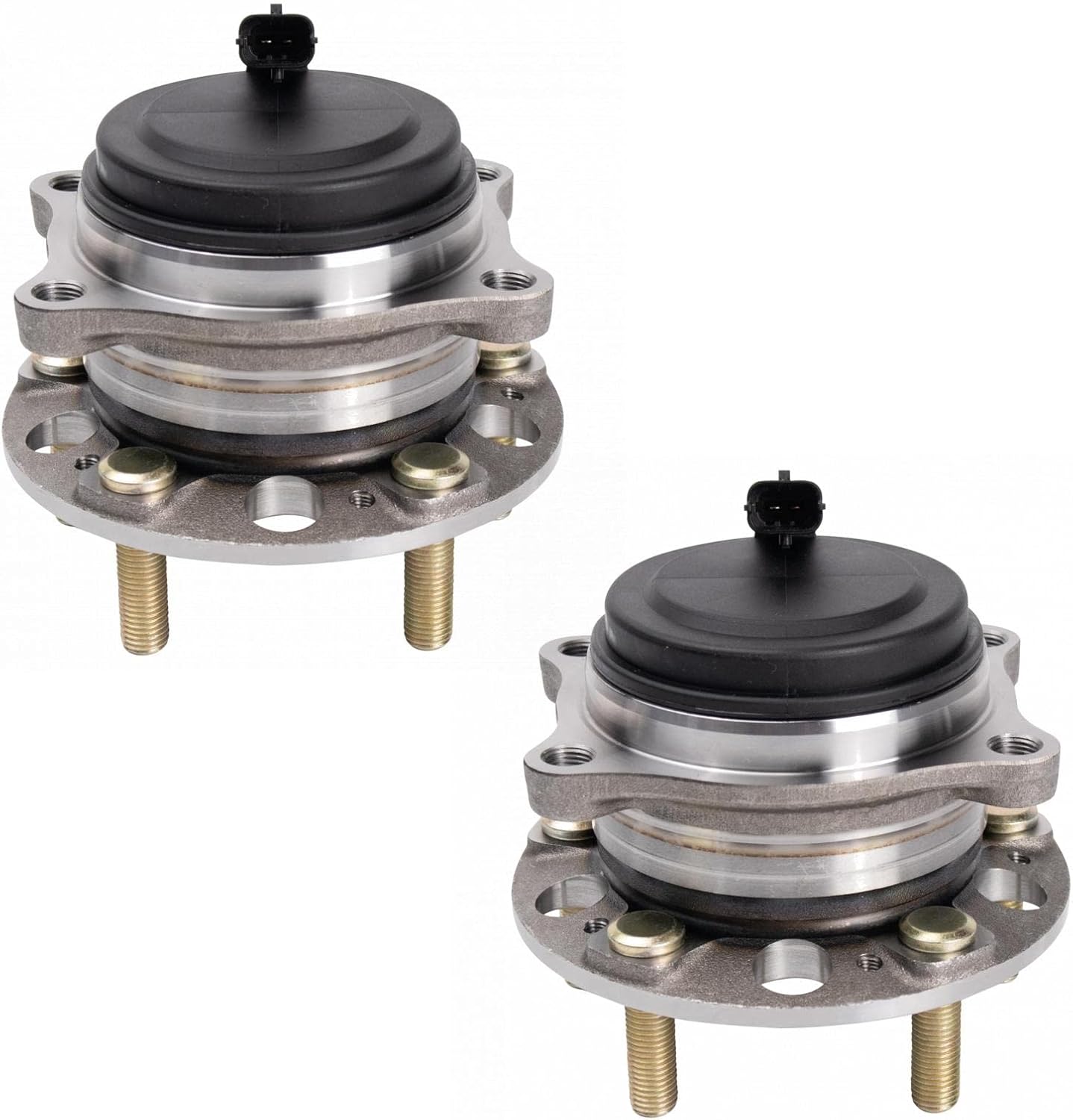 TRQ Front Left and Right Wheel Bearing and Hub Assembly Set 2 Piece Compatible with 2015-2016 Hyundai Genesis Rear Wheel Drive 2017 Genesis G80 Rear Wheel Drive