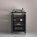 AV Media Stand,Audio Rack Stereo Cabinet,Stereo Stand with Shock-Absorbing Feet,DVD Stand Storage Tower,Record Player Console Cabinet,Audio-Video Shelving,Entertainment Stand(Black,5floor)