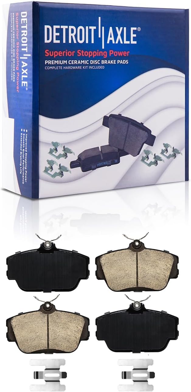 Detroit Axle - Brake Kit for 1996-1997 Ford Thunderbird Mercury Cougar, 1993-1998 Lincoln Mark Viii, 11.57'' inch Front and 10.16'' inch Rear Disc Brake Rotors Ceramic Brake Pads Replacement