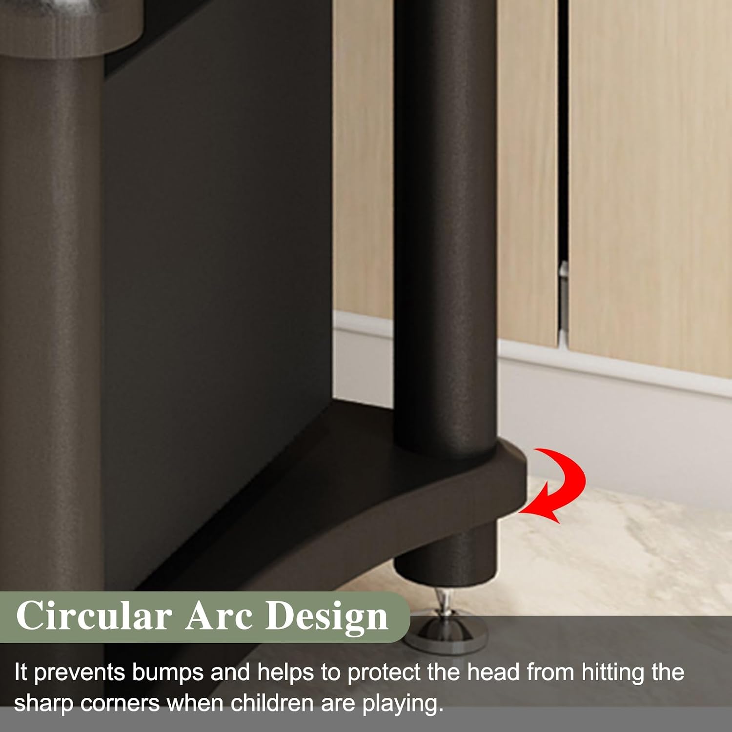 Audio Cabinet Rack 1-4 Tier AV Media Stand with 4 Steel Post, Vintage Furniture Stereo Cabinet Audio Rack Tower, Large Storage Capacity Equipment Holders for Living Room(1 Tier)