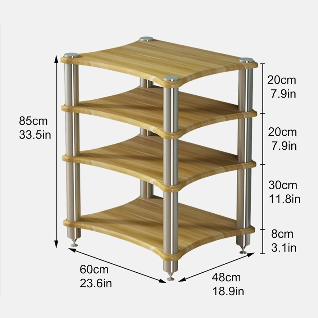 Modern Audio Rack Cabinet, Stylish AV Media Stand for Living Room, Gaming & Recording, 60x85cm (Red) - Perfect for DVD Players & Audio Components