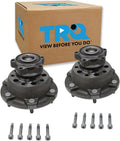 TRQ 2 Piece Front Wheel Bearing & Hub Assembly Set with ABS Sensor Compatible with 2015 Ford Transit-250 2015-2017 Transit-350 2015-2018 Transit-350 HD