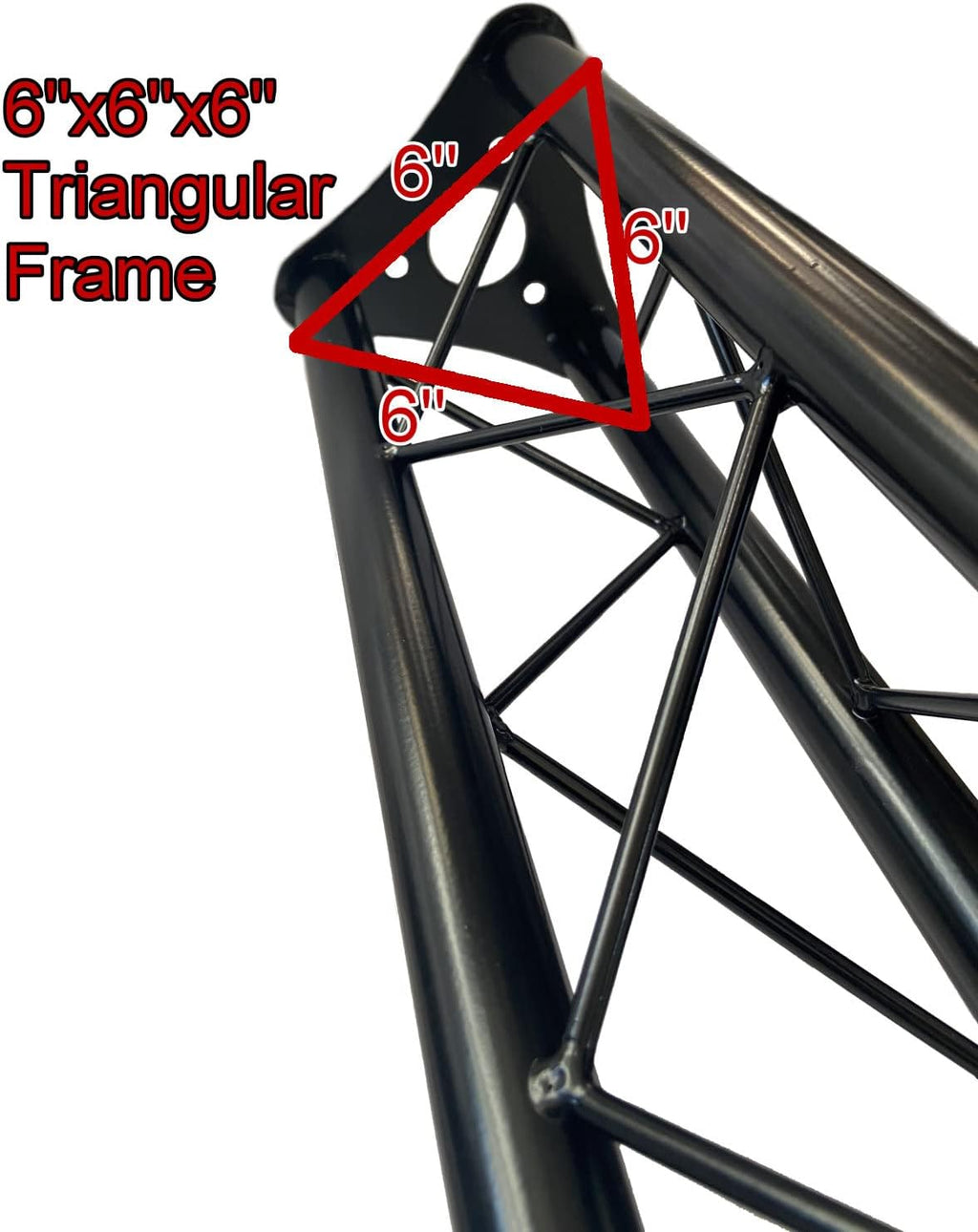 GRIFFIN 5ft Triangle Truss 6'x6'x6' Segment Extension (Stage-MountPRO Series) – Extra Lighting Truss for DJ Booths, Stand Rigs, Light Cans & Audio Gear Mounting