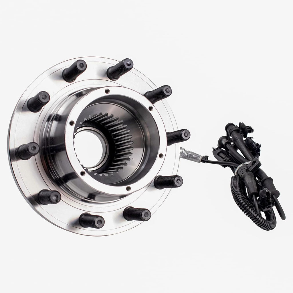 TRQ Front Left and Right Wheel Bearing and Hub Assembly Set 2 Piece Compatible with 2017-2019 Ford F-450 Super Duty 4 Wheel Drive 2017-2019 F-550 Super Duty 4 Wheel Drive