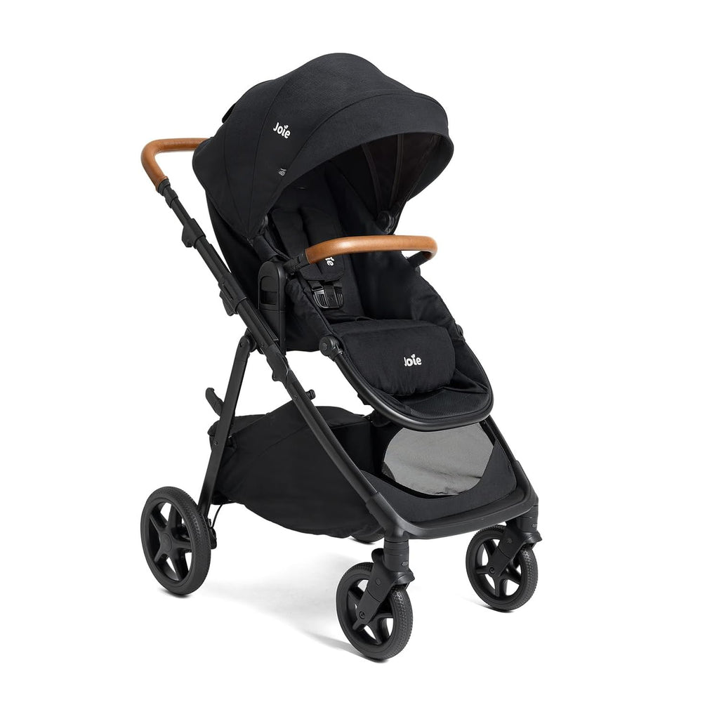Joie Ginger and Mint Latch Travel System – 4-in-1 Travel System with Base-Free Infant Car Seat & Stroller, Built-in Latch for Easy Install and an Included All-Terrain Stroller (Shale Dark)