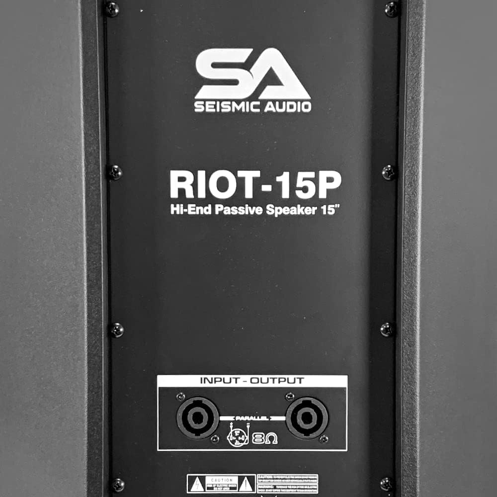 Seismic Audio - Riot-15P-Pair - Pair of 15 Inch Passive 2-Way 900 Watt PA/DJ Speaker Cabinets