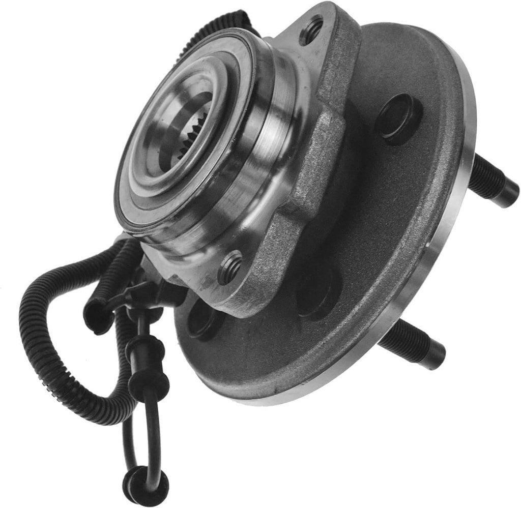 TRQ 2 Piece Front Rear Wheel Bearing & Hub Assembly Set Compatible with 2002-2005 Ford Explorer 2003-2005 Lincoln Aviator Mercury Mountaineer