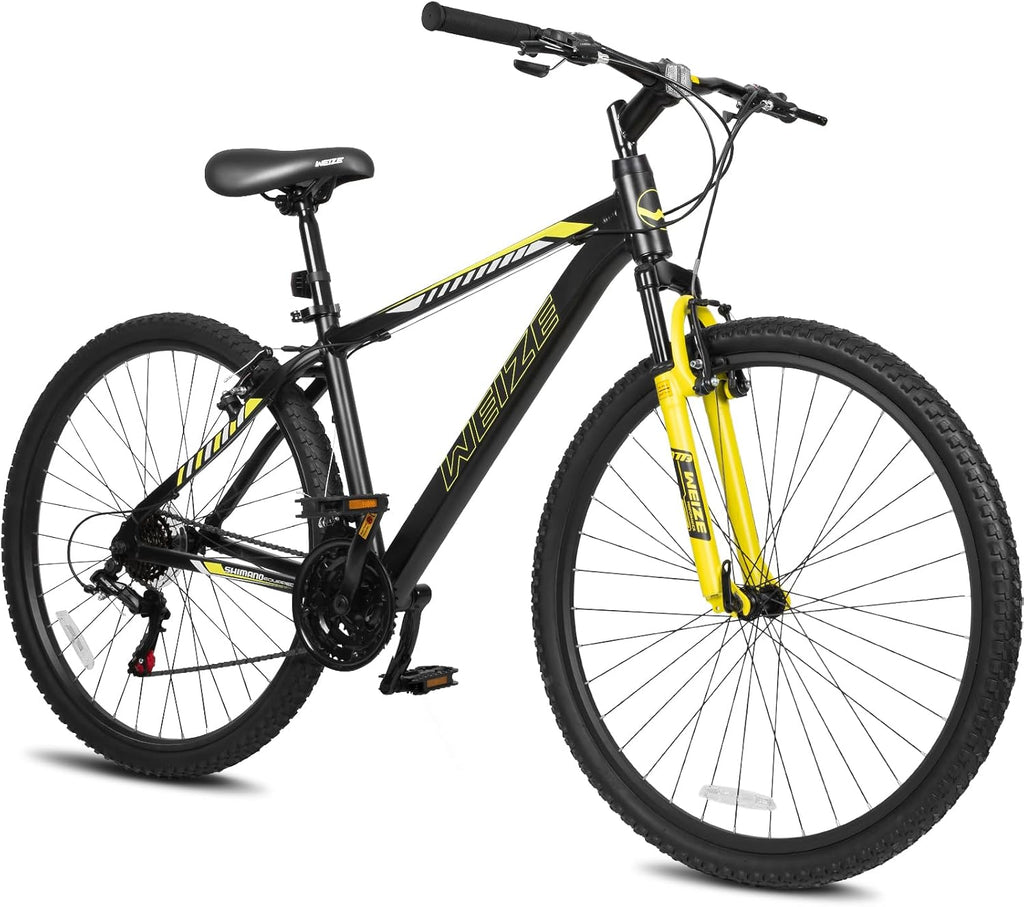 WEIZE Hardtail Mountain Bike, 29 Inch Wheels Outdoor Cycling Bike, 21-Speed Trigger Shifter, Aluminum Frame for Women and Men, Comfort Saddle, MTB Bicycle with Suspension Fork