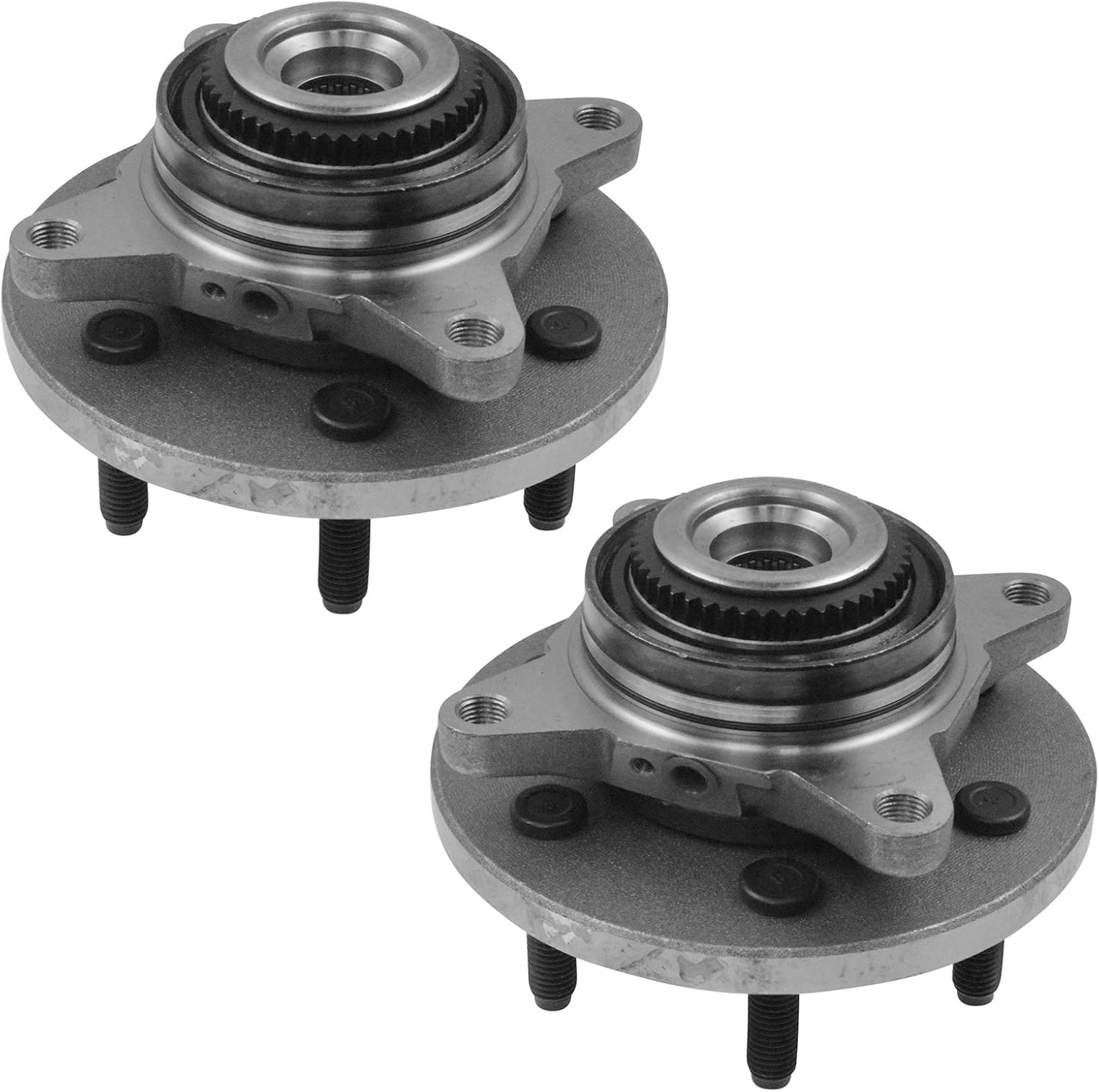 TRQ 2 Piece Wheel Bearing & Hub Assembly Set Compatible with 2007-2010 Ford Expedition Lincoln Navigator
