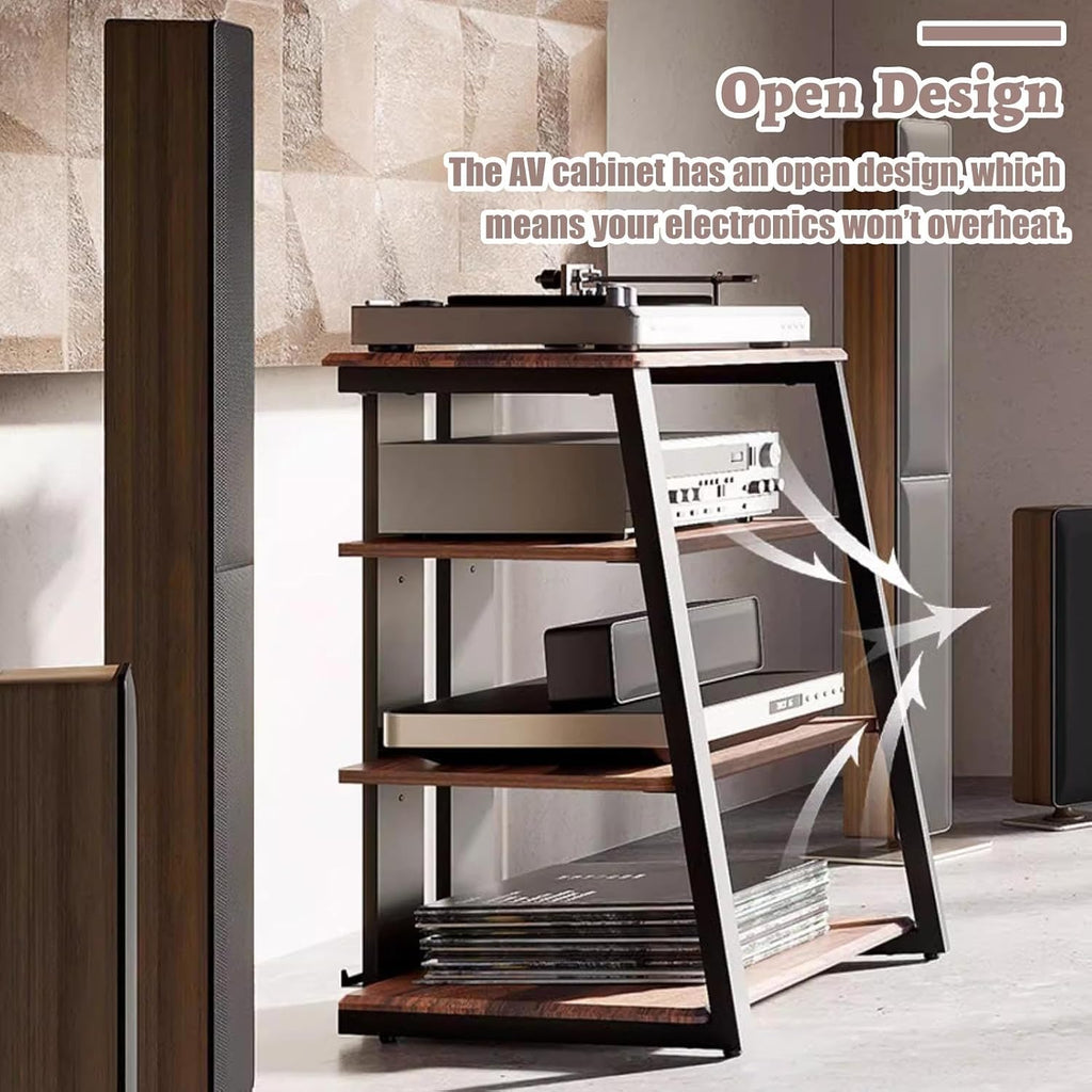Adjustable Onkyo Receiver Storage Display Shelf, Amplifier Av Media Stand Cabinet for Audio Speaker, Video Components Media Console, End Table