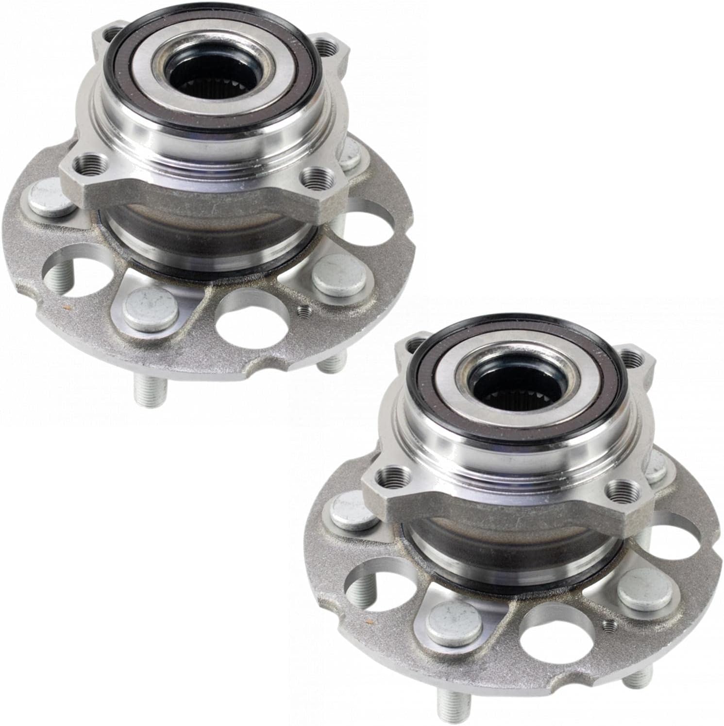 TRQ Rear Left and Right Wheel Bearing and Hub Assembly Set 2 Piece Compatible with 2015-2020 Acura TLX SH-AWD