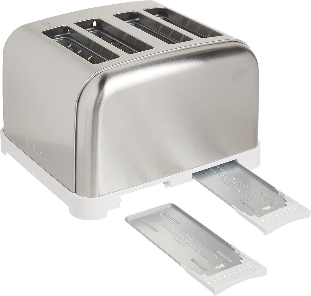 Cuisinart Air Fryer + Convection Toaster Oven, 8-1 Oven with Bake, Grill, Broil & Warm Options, Stainless Steel, TOA-70 & CPT-180WP1 4-Slice Metal Classic Toaster, White/Stainless Steel