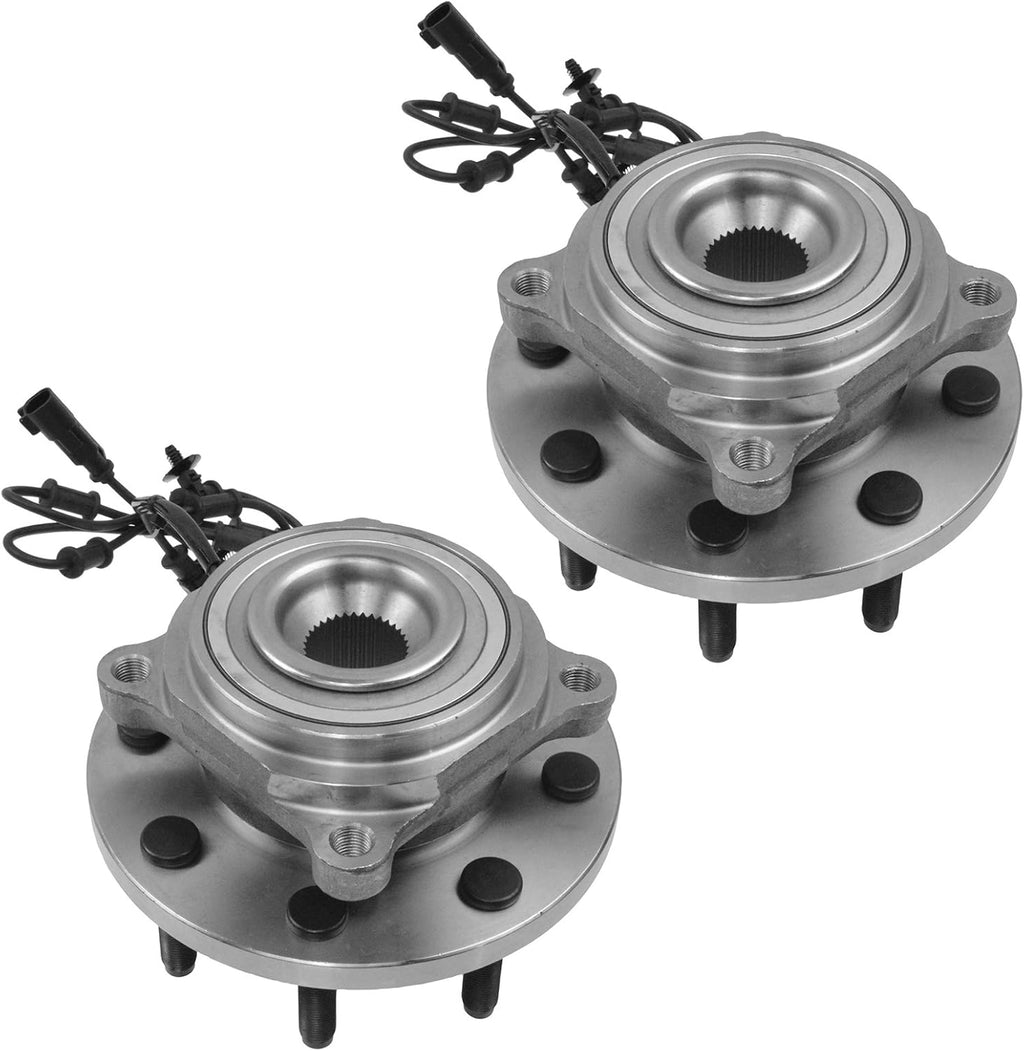 TRQ Front Left and Right Wheel Bearing and Hub Assembly Set 2 Piece Compatible with 2009-2010 Dodge Ram 2500 4WD 2009-2010 Ram 3500 4WD 2011 Ram 2500 4WD 2011 3500 4WD