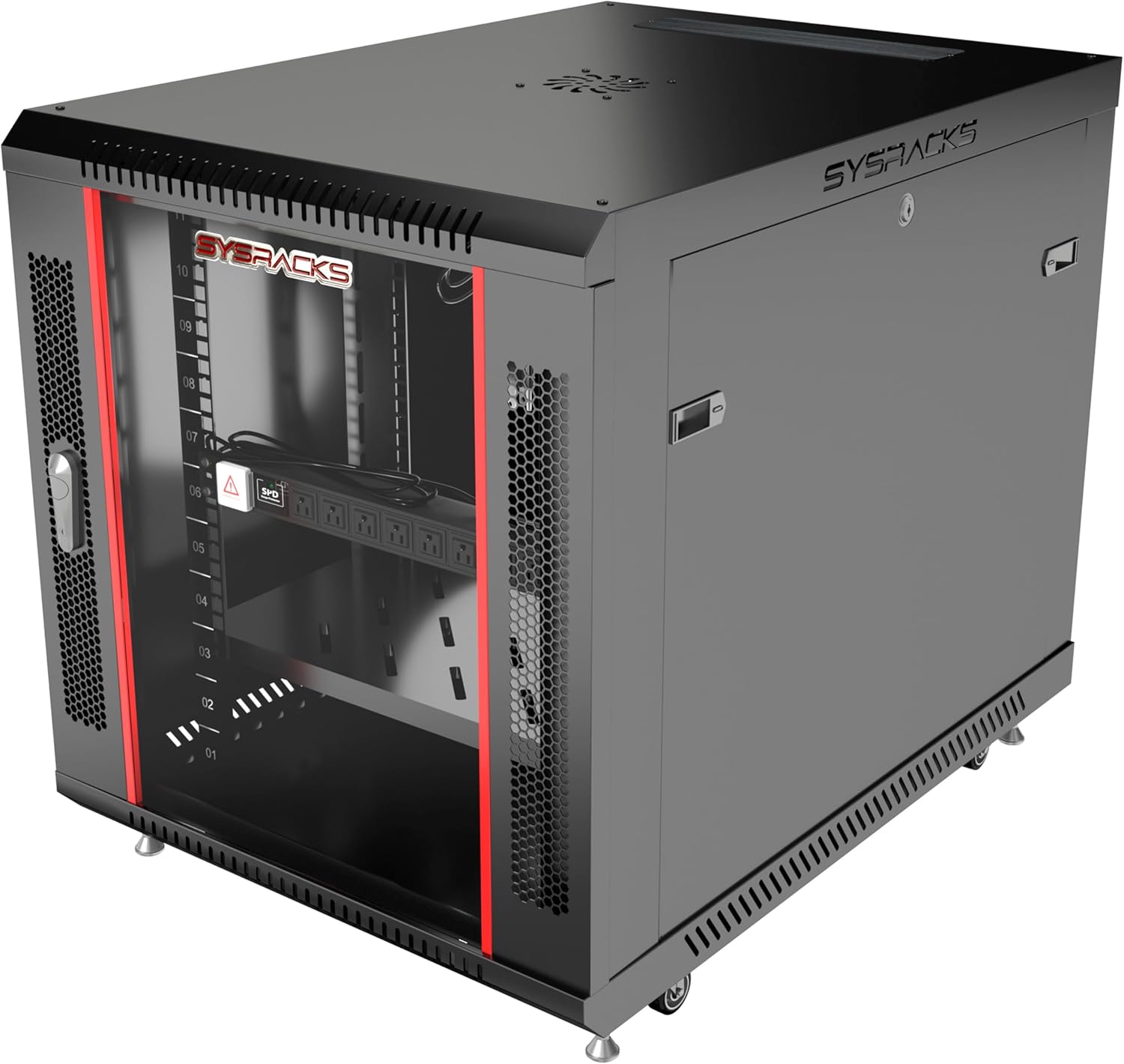 12U Server Rack Cabinet 35' Deep, Deployment-Ready Network Rack Enclosure with PDU, Fan & Shelf, Rolling IT Cabinet for Installers, AV Systems & Infrastructure