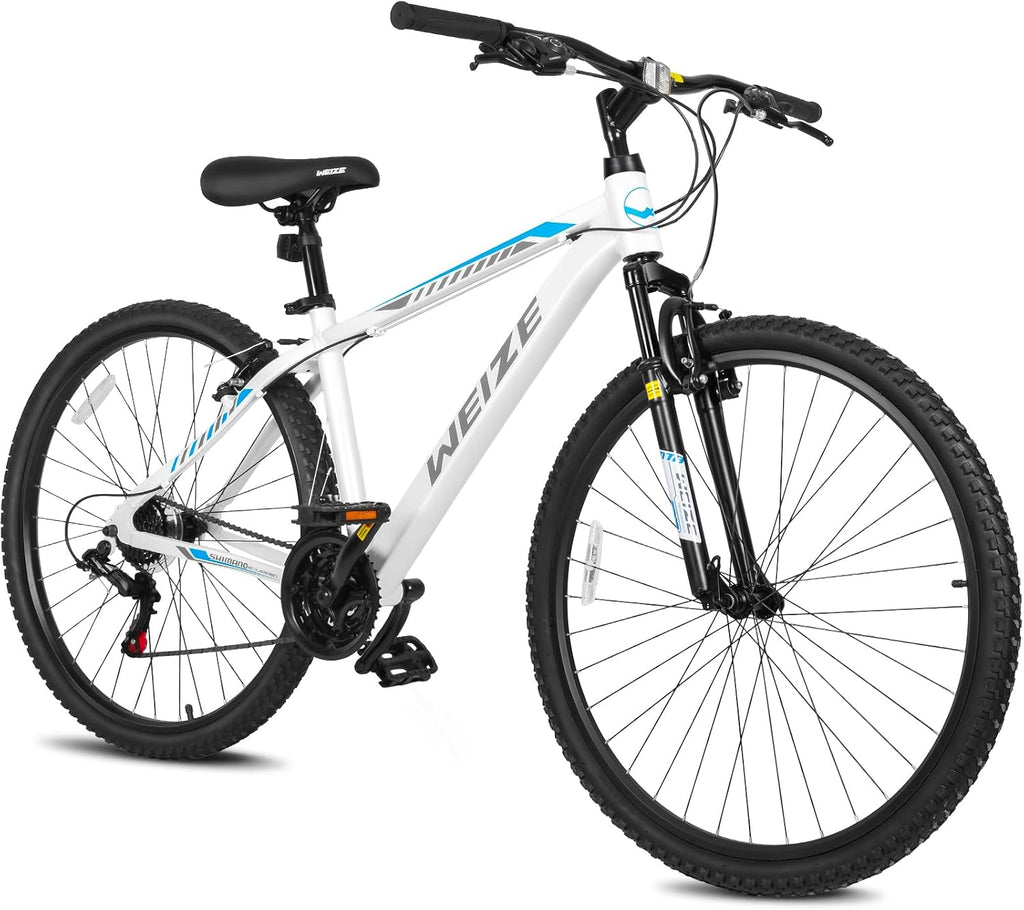WEIZE Hardtail Mountain Bike, 29 Inch Wheels Outdoor Cycling Bike, 21-Speed Trigger Shifter, Aluminum Frame for Women and Men, Comfort Saddle, MTB Bicycle with Suspension Fork