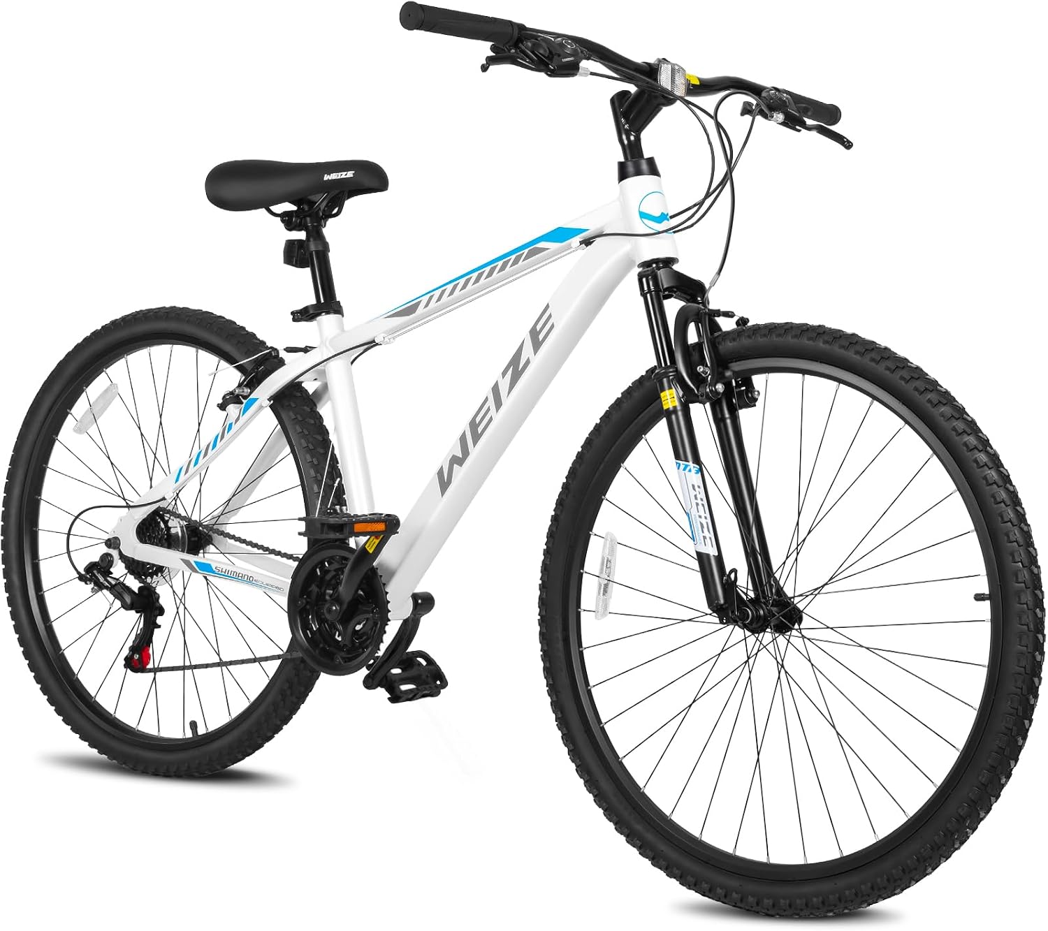 WEIZE Hardtail Mountain Bike, 29 Inch Wheels Outdoor Cycling Bike, 21-Speed Trigger Shifter, Aluminum Frame for Women and Men, Comfort Saddle, MTB Bicycle with Suspension Fork