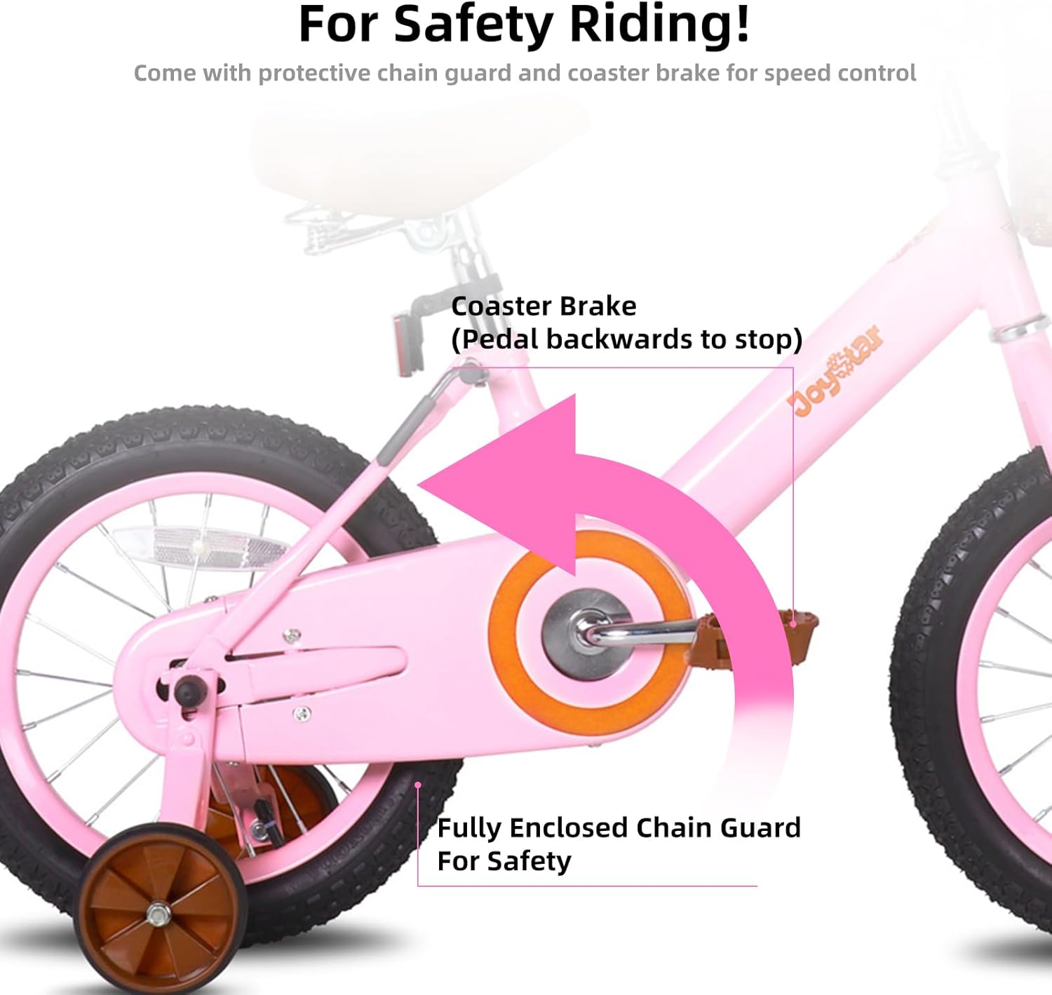 JOYSTAR Vintage Kids Bike with Training Wheels & Basket, 12 14 16 Inch Girls Bike for 2-7 Years Old, Toddler Bikes, Multiple Colors