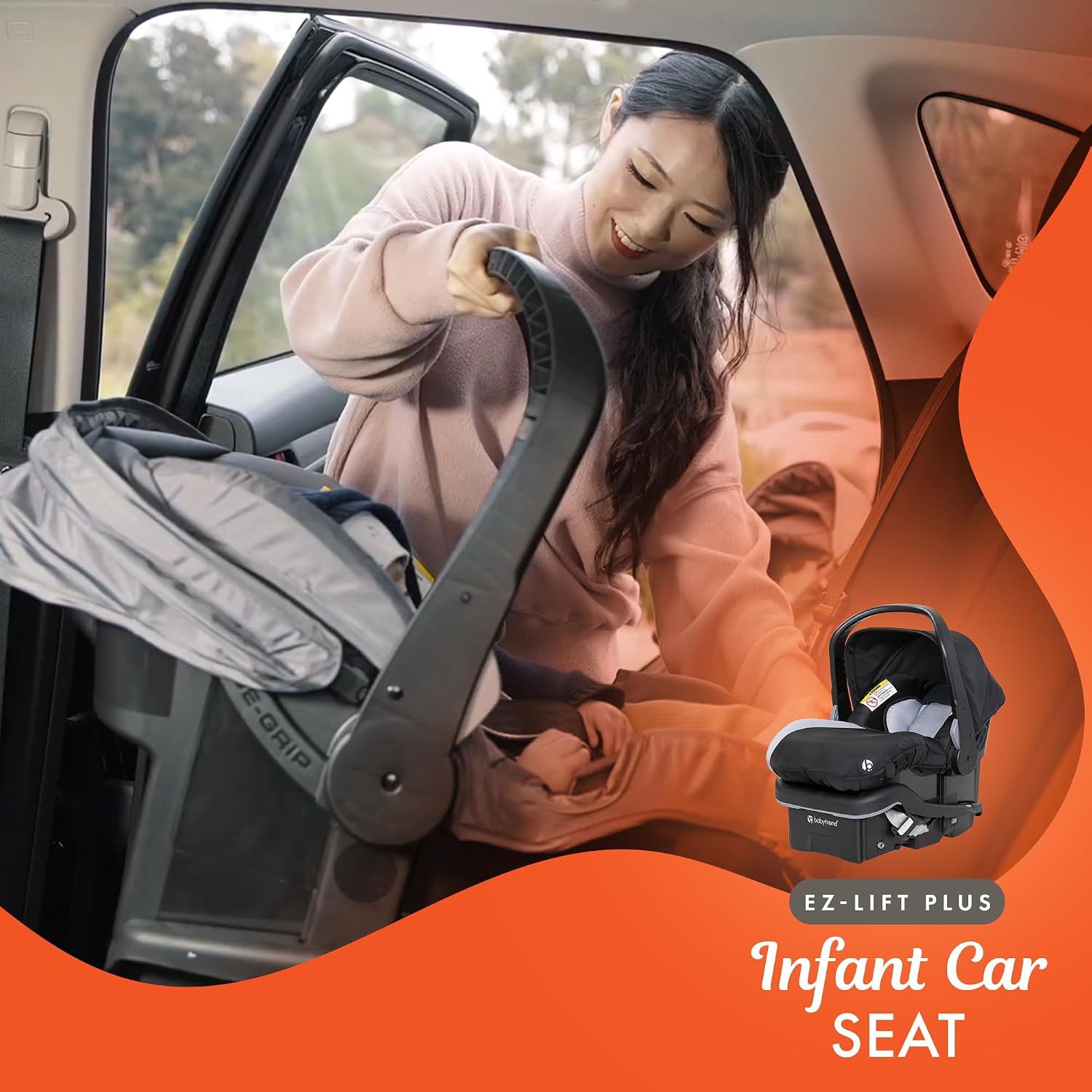 Baby Trend Sit N' Stand 5 in 1 Shopper Stroller with Canopy and Storage Basket, EZ Lift Plus Lightweight Infant Car Seat for Babies, Stormy