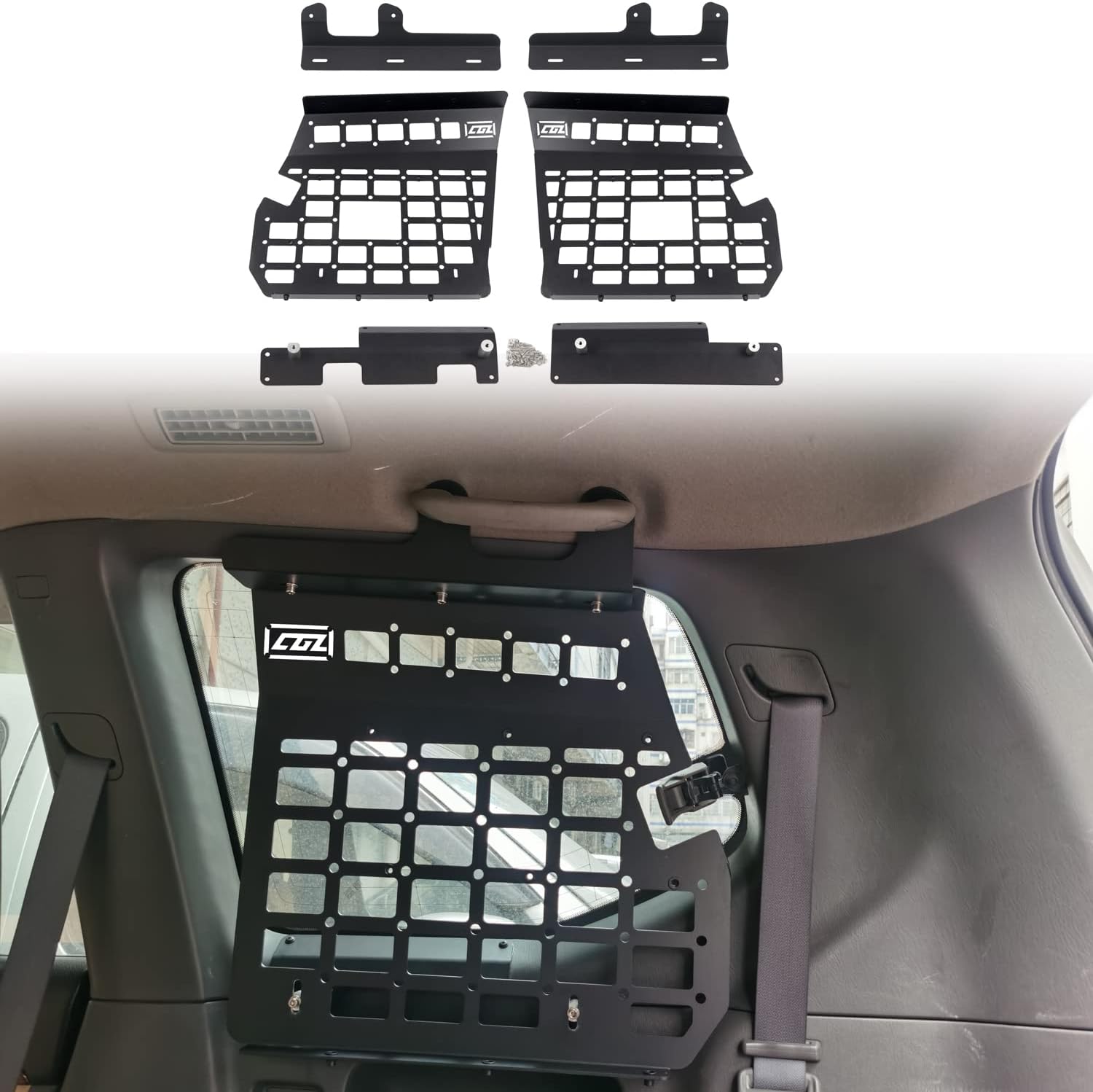 ITrims Rear Cargo Rack Basket for Toyota Land Cruiser Prado J120 Lexus GX 470 2003-2009 Car Accessories Modular Storage Molle Panel Interior Luggage Carrier Trunk Shelf Hanging Boards Organizer Kit