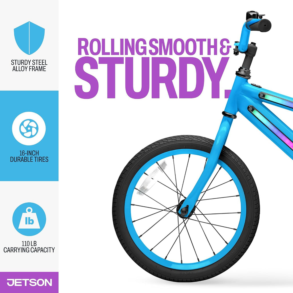 Jetson Light Rider Kids' Light-up Unisex Bike, LED Light-up Frame, 3 Different Light Modes