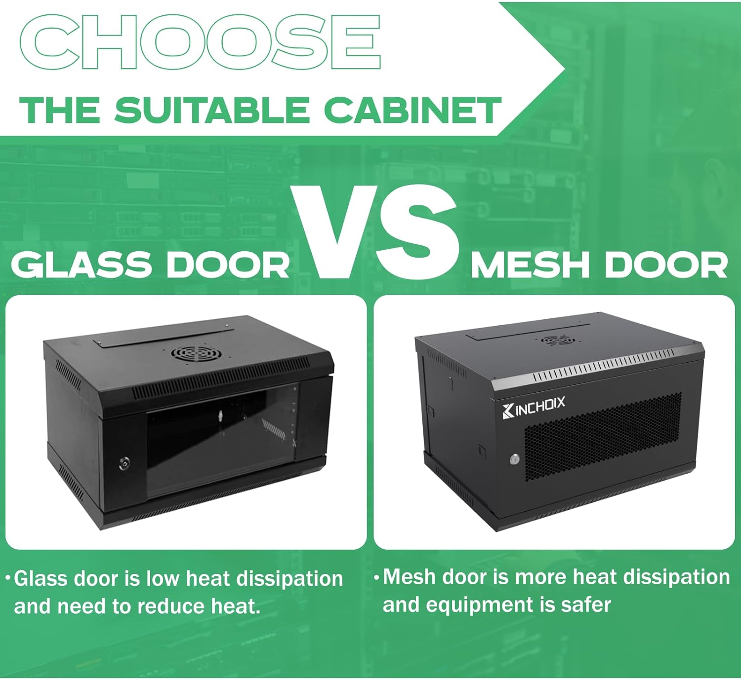Wall Mount Network Server Cabinet 9U Network Rack Enclosure for Computer Routers Switches Networking Electronic Equipment, Removable Side Panels & Locks, 19.7in Depth