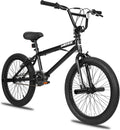 WEIZE Freestyle BMX Bike, 20 inch Trick Bicycle for Kids, Hi-Ten Steel Frame, 360 Degree Rotor Freestyle, 4 Pegs Single Speed Teen Bike for Boys Girls & Beginner-Level to Advanced Riders