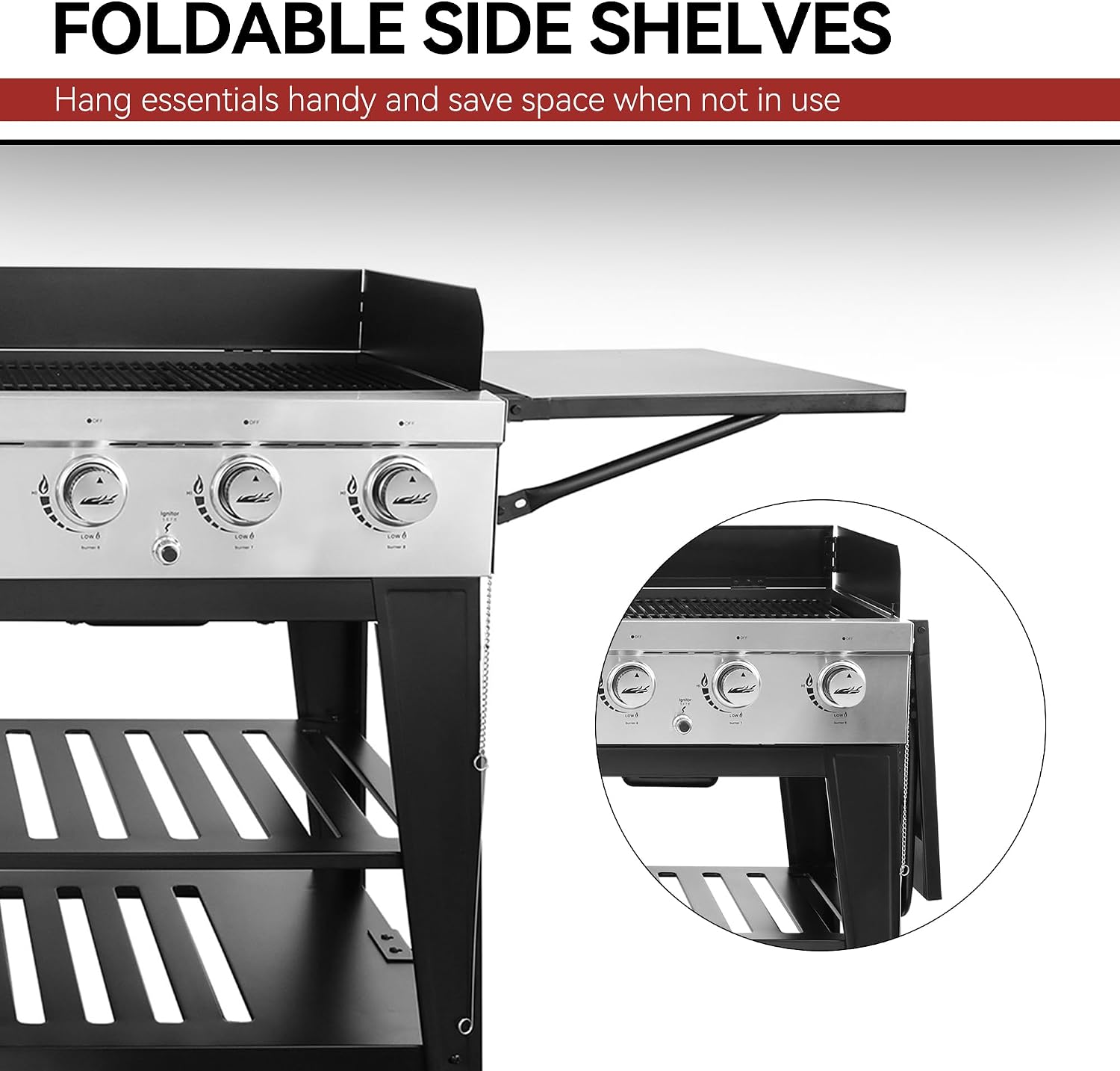 Royal Gourmet Event 8-Burner BBQ Propane Gas Grill with Cover, Picnic or Camping Outdoor