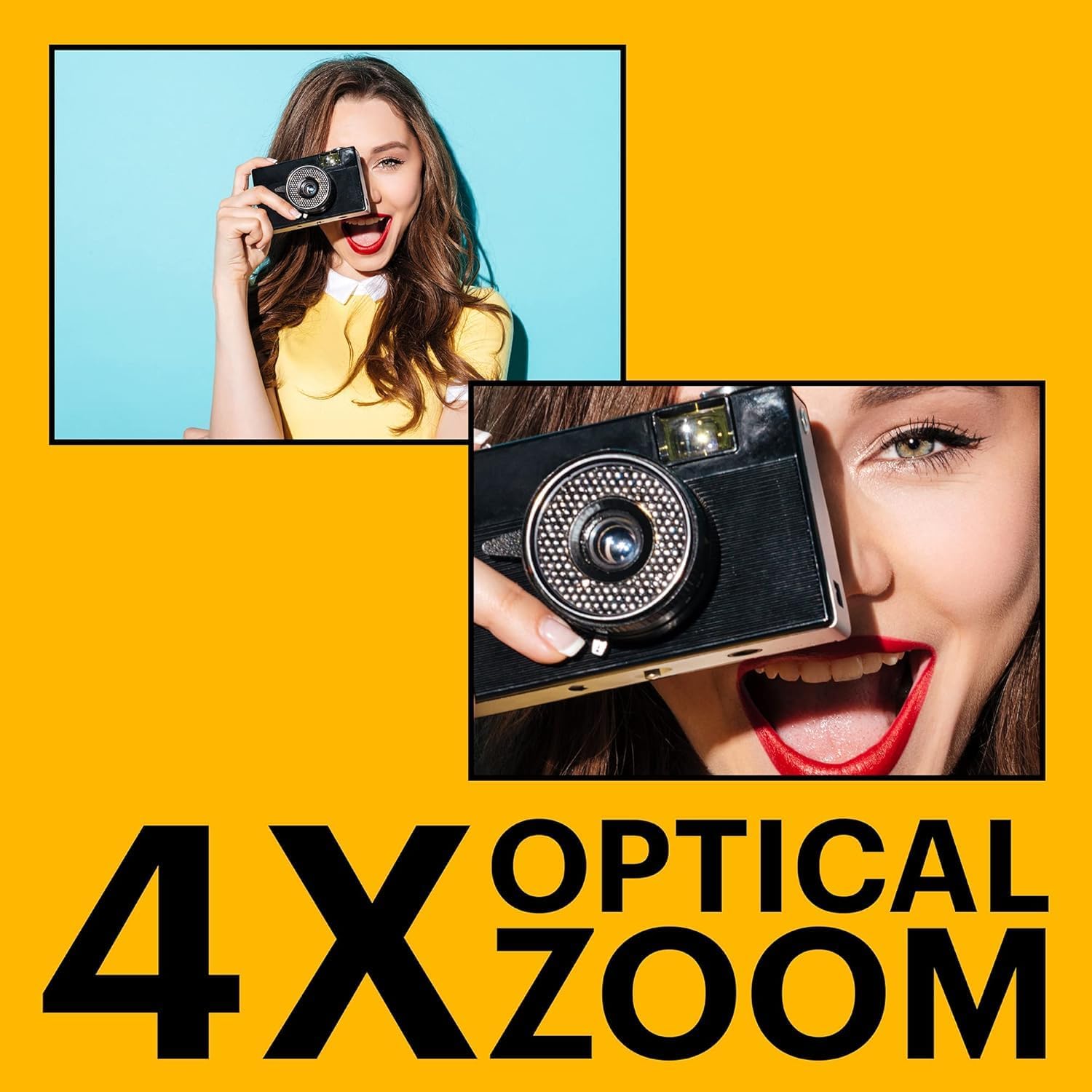 Kodak PIXPRO FZ45 Digital Camera, 16MP Point & Shoot with 4X Optical Zoom, 27mm Wide Angle, 2.7 Inch LCD, 1080p Video, Red