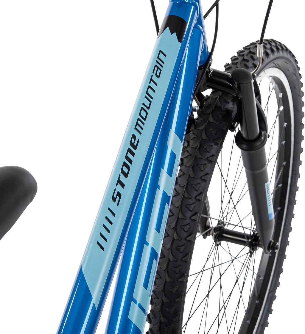 Huffy Stone Mountain Bike for Men and Women, 20'/24'/26', 6-Speed (20') or 21-Speed, Front or Dual Suspension (Varies), Multiple Colors, Adjustable Saddle, Shimano Equipped, All-Terrain Tires