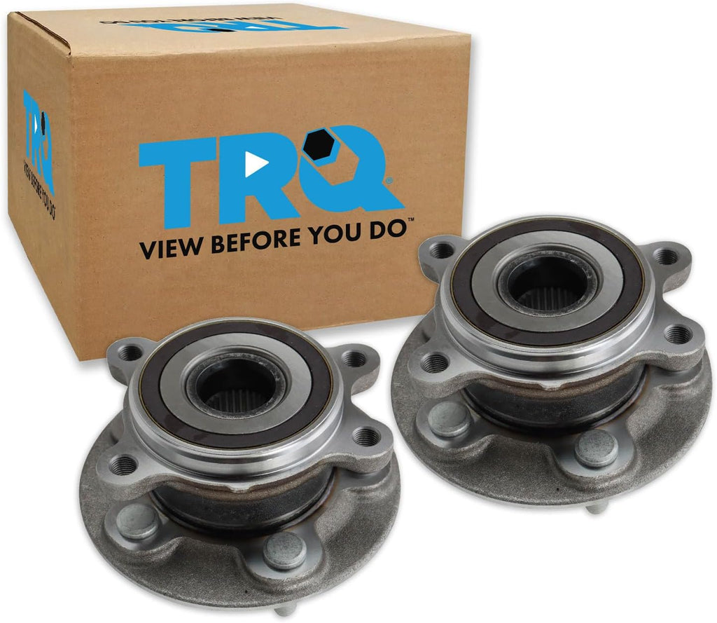 TRQ Front Left and Right Wheel Bearing and Hub Assembly Set 2 Piece Compatible with 2020-2023 Toyota Highlander 2021-2023 Sienna