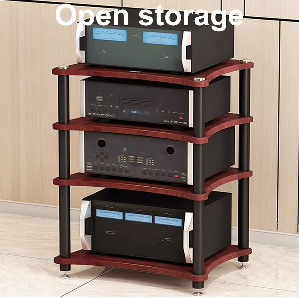 Audio Storage Rack, Heavy Duty AV Media Stand for Audio Equipment, 2 Layer