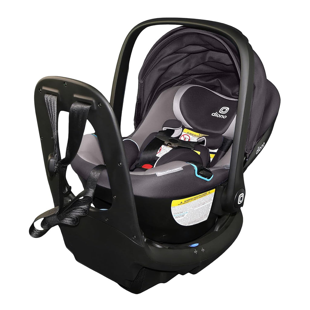 Diono LiteClik30 RXT SafePlus Infant Car Seat and Base, Rear-Facing for Infants 4-30lbs, SafePlus Engineering, with Infant Insert, UPF 50+ Sunshade (Gray Glacier Frost)