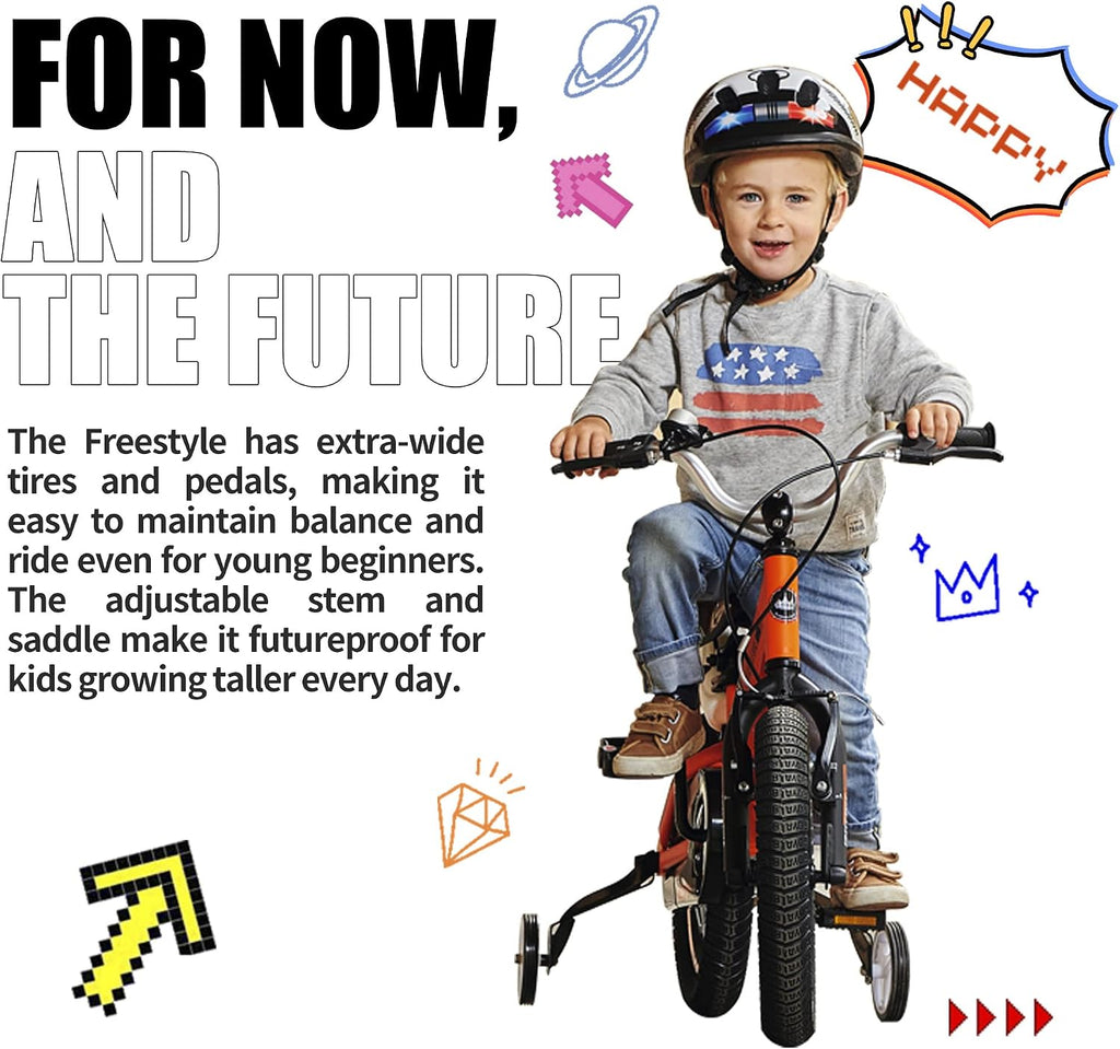 RoyalBaby Kids Bike Freestyle Classic 12 14 16 18 Inch Children Bicycle for Ages 3-10 Years Toddler to Big Kids