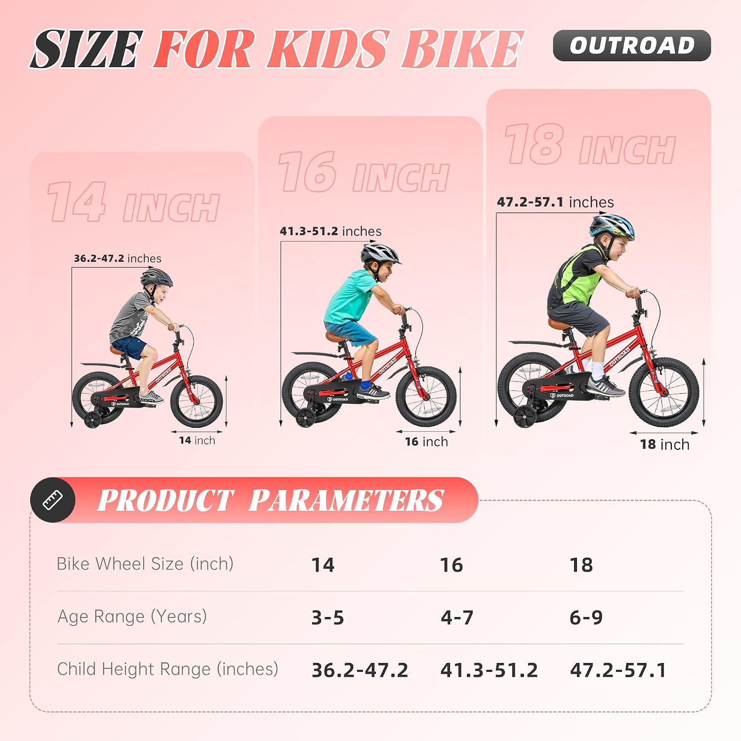 Betterland Folding Kids Bike,14/16/18 Inch Children Bicycle with Training Wheels and Dual Handbrakes Toddler Sport Bicycle for 3-9 Years Old Boys and Girls