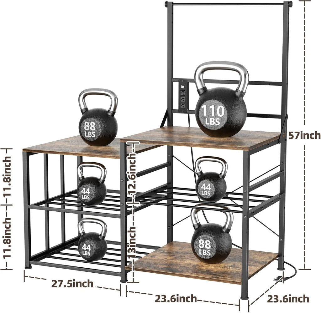Aquzee 3D Printer Table with Filament Storage, W51*D23.6 3D Printer Stand, Heavy Duty 3D-Printer Storage Rack, 1 Power Outlet 3D-Printing Desk Office Workshop Studio, for 3dPrinter Accessories