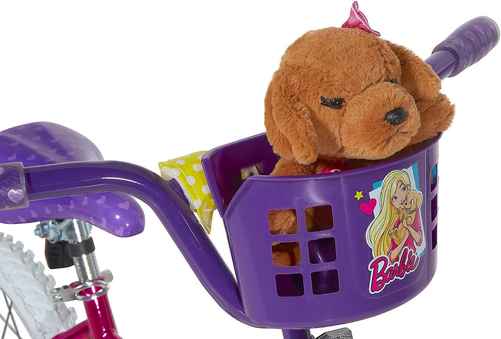Dynacraft Barbie 12, 16, 18-inch Girls' Bike for Kids Ages 3-9 Years - Fun and Stylish Design, Sturdy and Durable, Perfect for Kids Learning to Ride, Easy to Assemble, Ideal for Young Riders