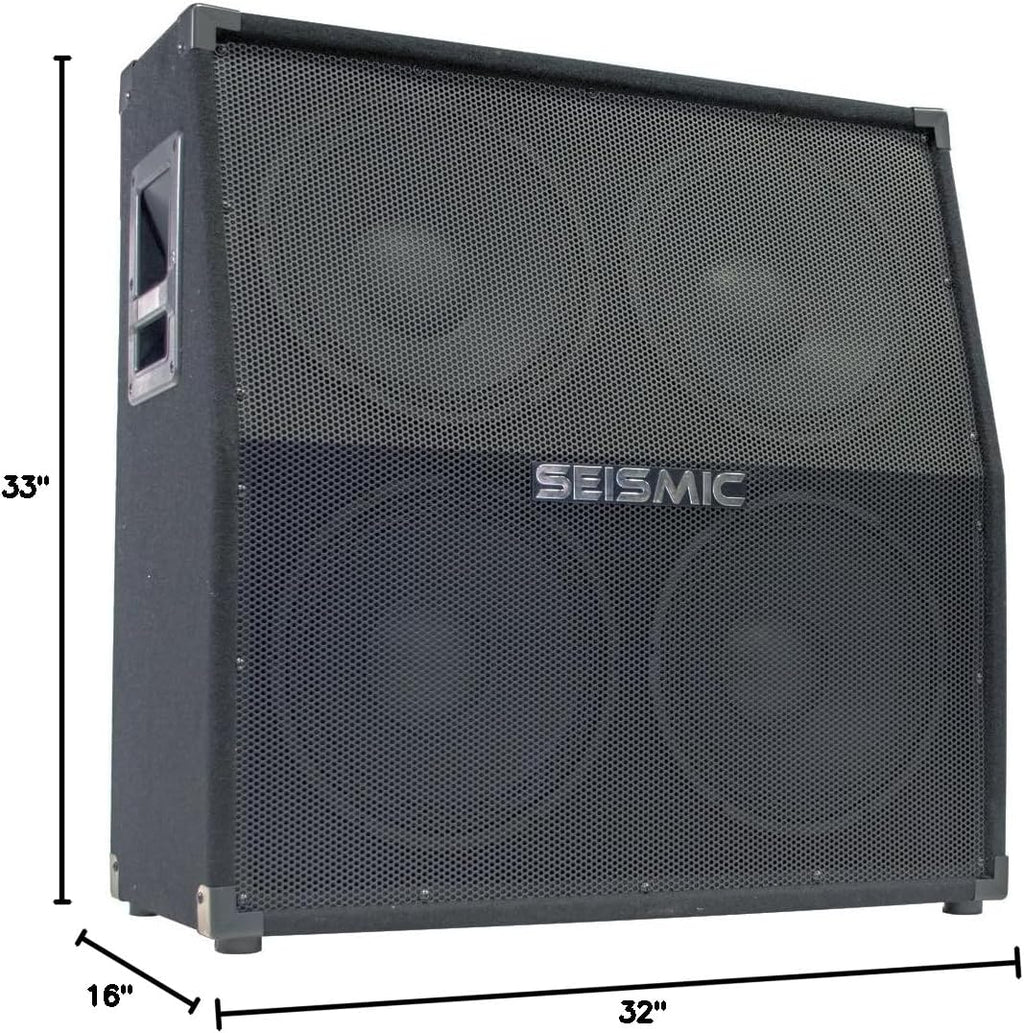 Seismic Audio - 412 Slant GUITAR SPEAKER CABINET - 4x12 400 Watts PA/DJ PRO AUDIO