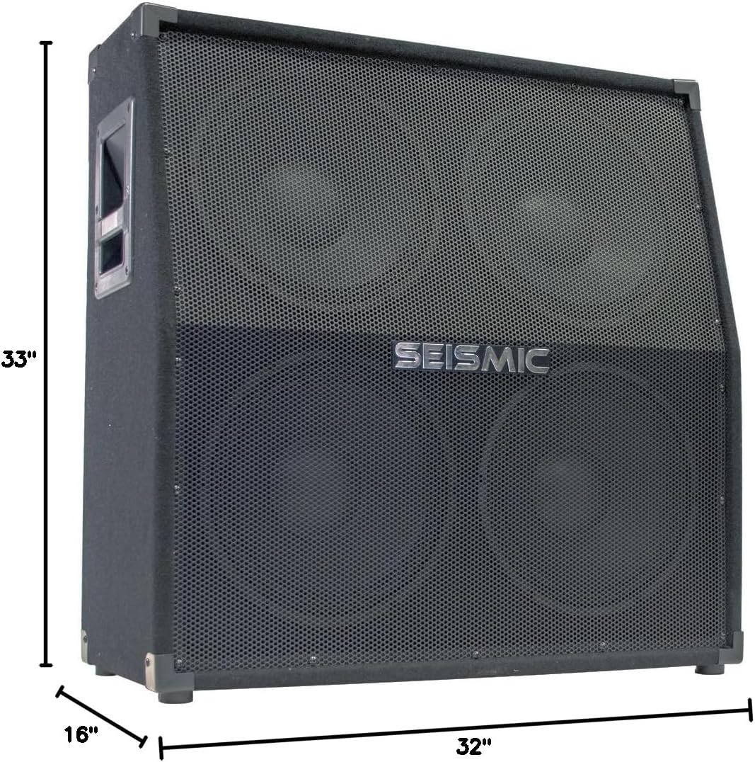 Seismic Audio - 412 Slant GUITAR SPEAKER CABINET - 4x12 400 Watts PA/DJ PRO AUDIO
