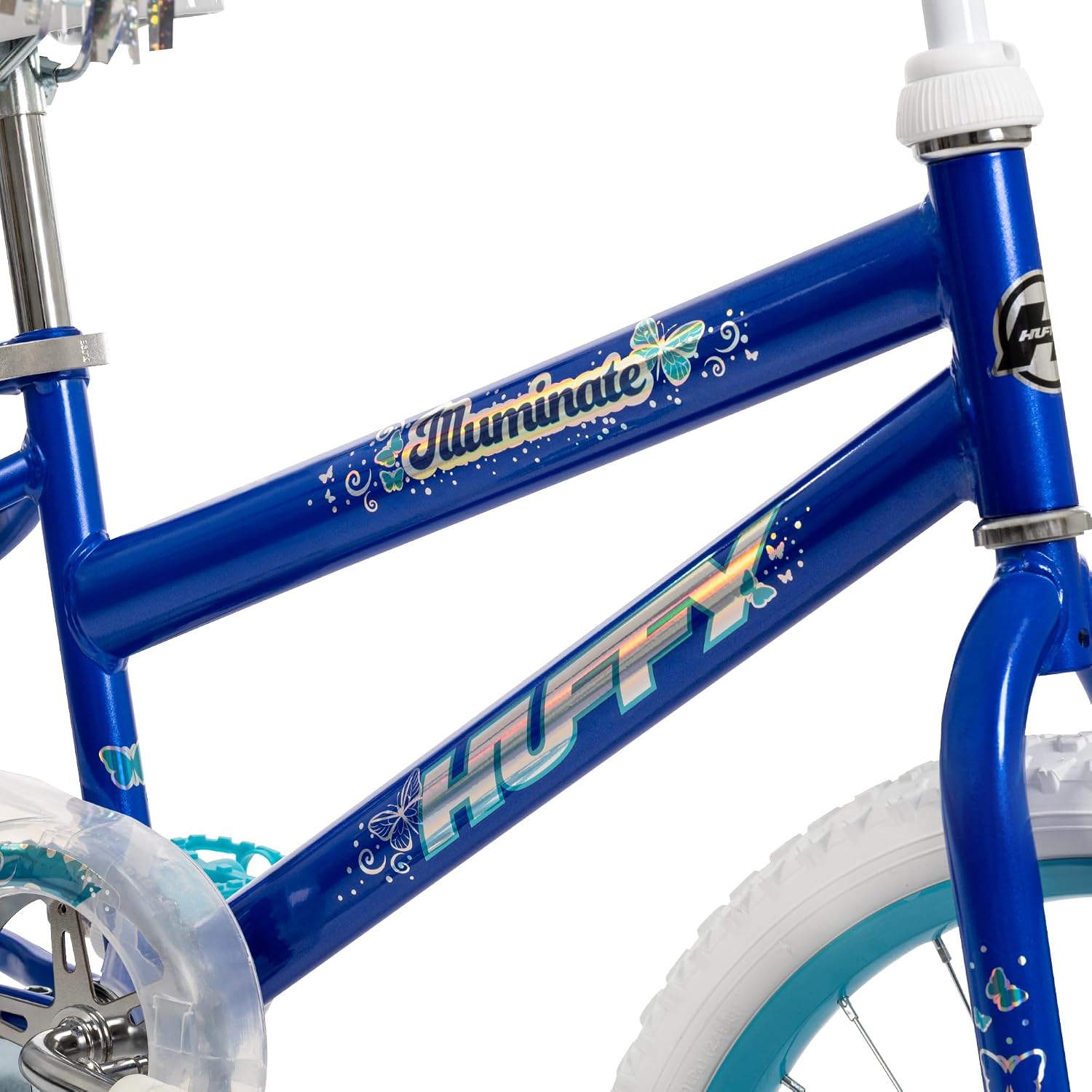 Huffy Illuminate Bike for Girls, 12/16/20 Inch Size Options, Ages 3+ Years Old, Removable Training Wheels (12' and 16' Only), Multiple Color Options, Easy Assembly, Adjustable Seat, Durable