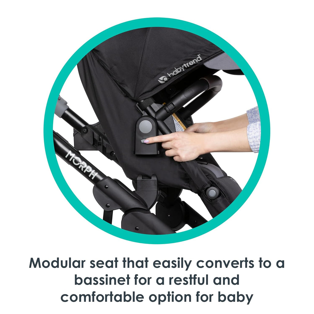 Baby Trend Morph Single to Double Modular Stroller, Dash Black