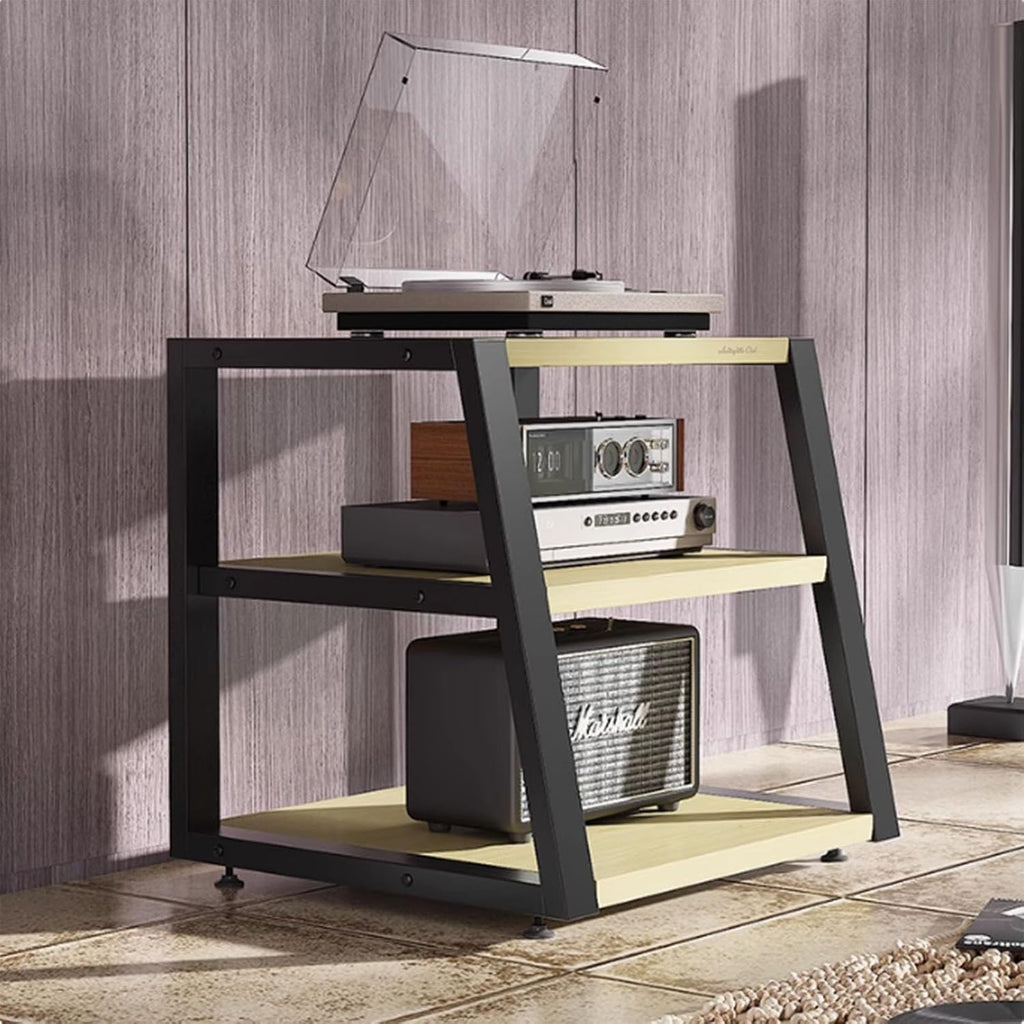 Amplifier Cabinet Rack, Audio Cabinet, Audio and Video Equipment Cabinet, Record Player Stand with Storage Rack, AV Media Stand, Corner TV Stand Media Storage Cabinet Audio Video Shelf, DVD Stand