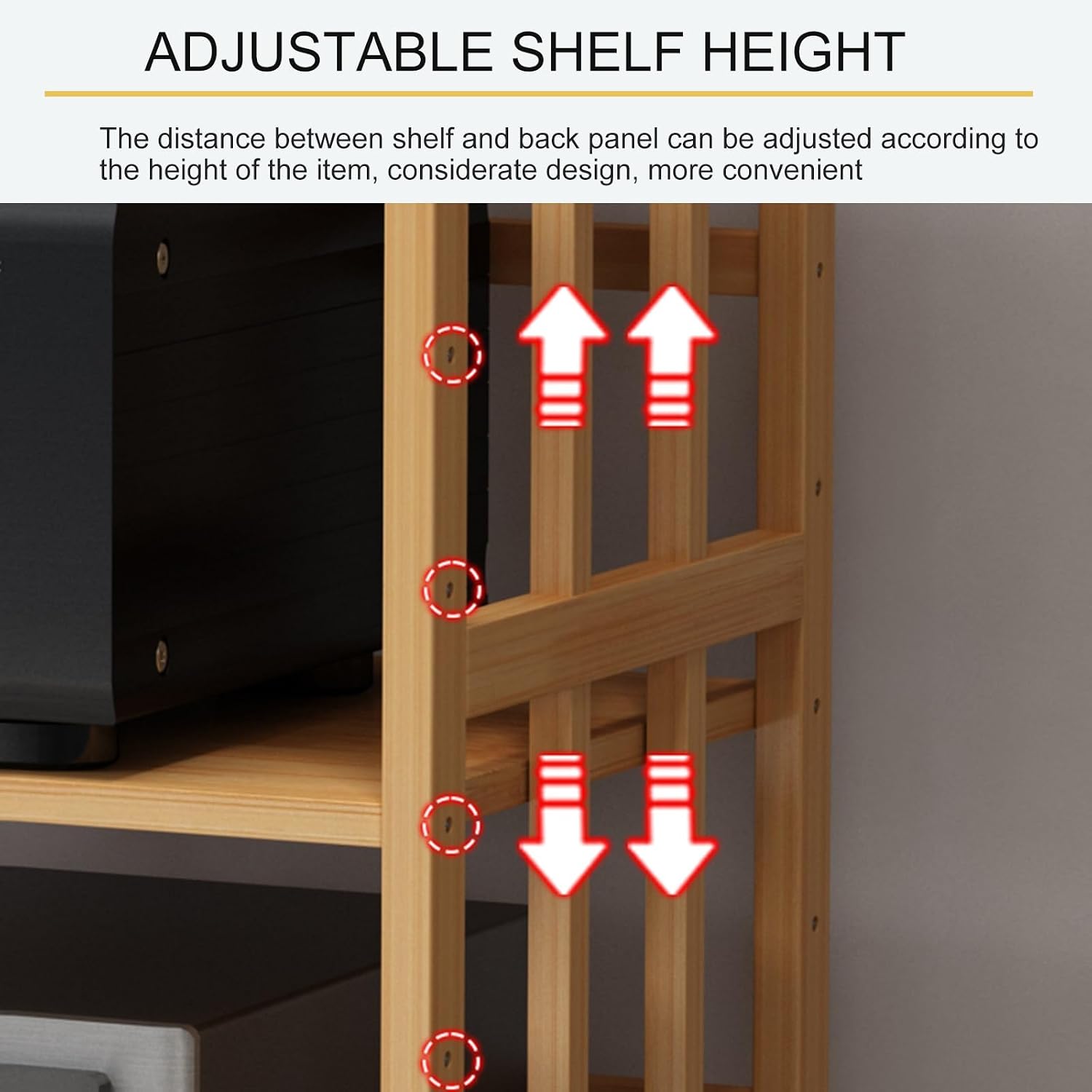 Height-Adjustable Modern AV Stand - Multi-Function Floor-Standing Audio Rack, Wooden Shelves TV Cabinet, Corner Storage for Stereo Components & Media Equipment