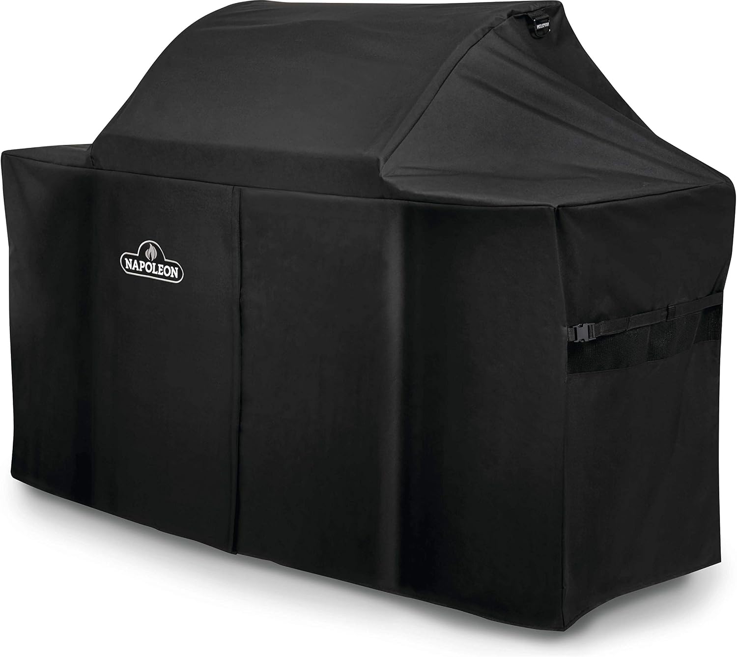 Napoleon Grill Cover for Large Grills - LEX 605 and Charcoal Professional Grills, Black, Water Resistant, UV Protected, Air Vents, Hanging Loops, Adjustable Buckled Straps