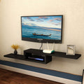 IBOWZ Floating TV Stand Cabinet Wall-Mounted Tv Cabinet Multimedia Console DVD Player Cd Television Set-Top Box Router Cable Box Game Equipment Storage Shelf Wall Shelf