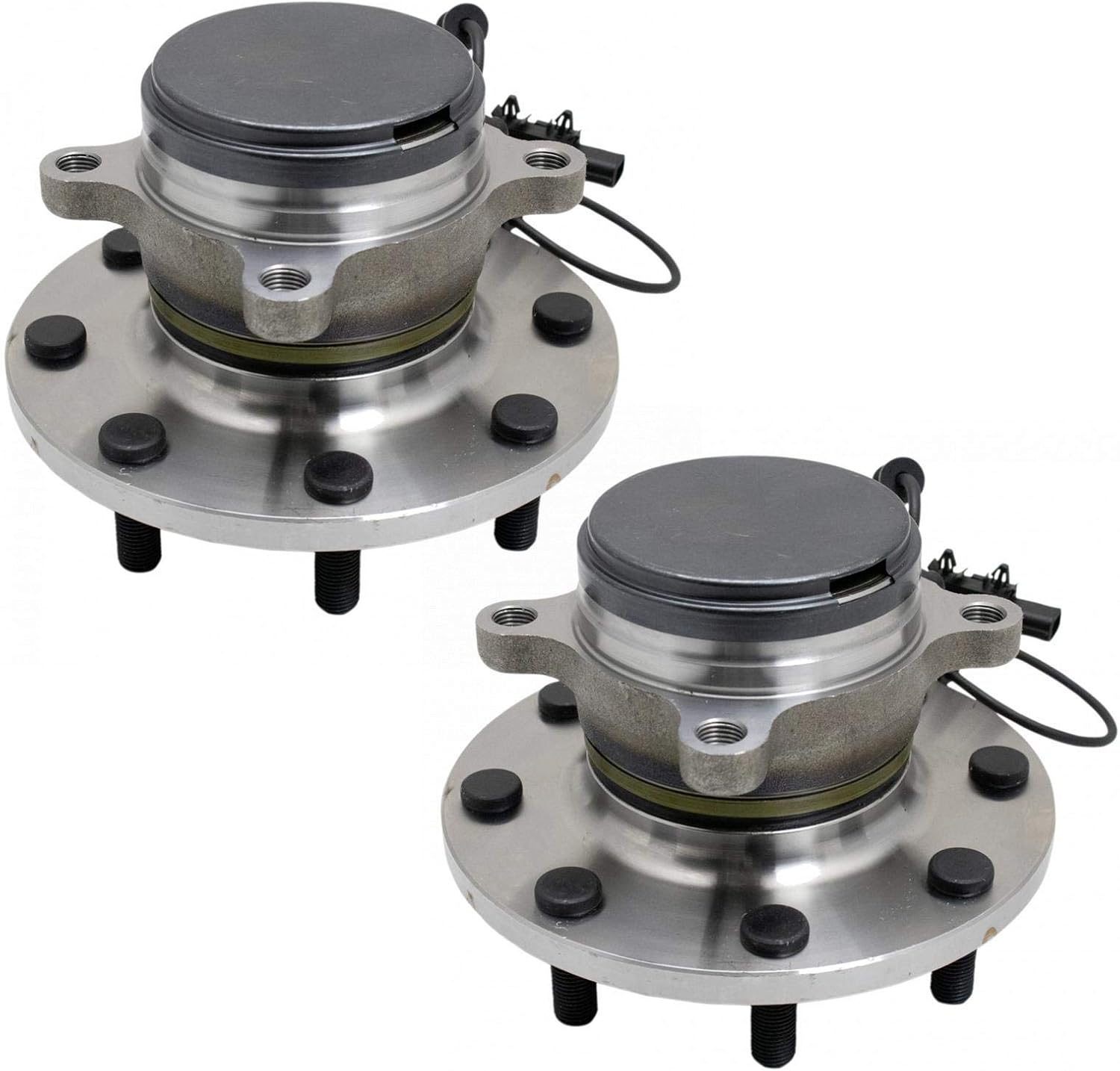 TRQ Front Left and Right Wheel Bearing and Hub Assembly Set 2 Piece Compatible with 2012-2021 Nissan NV1500 2012-2021 NV2500 2012-2021 NV3500